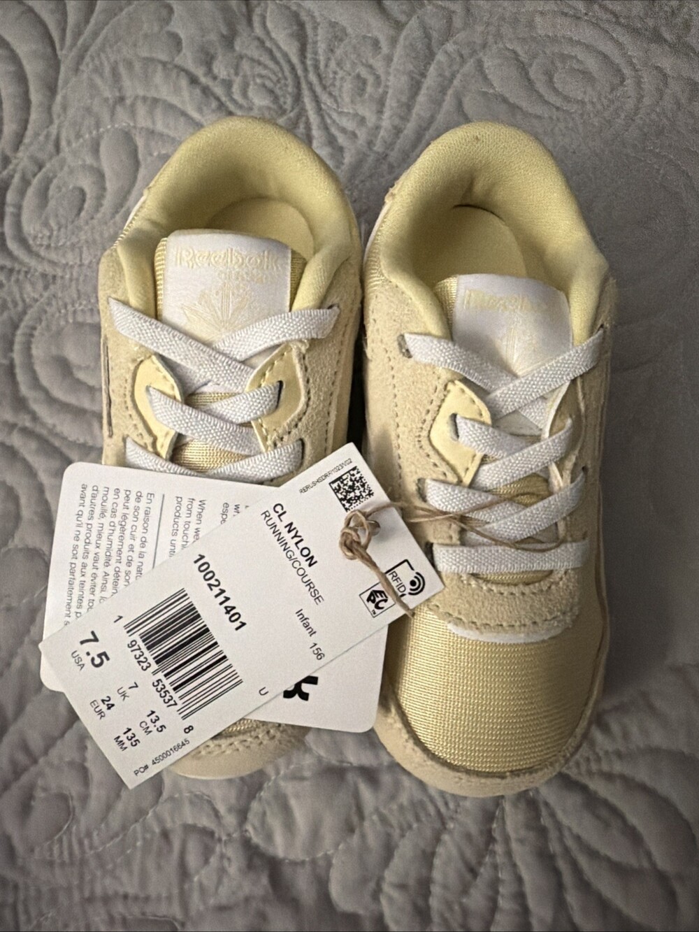 Reebok CL Nylon Yellow 7.5C